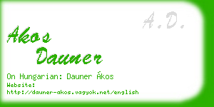 akos dauner business card